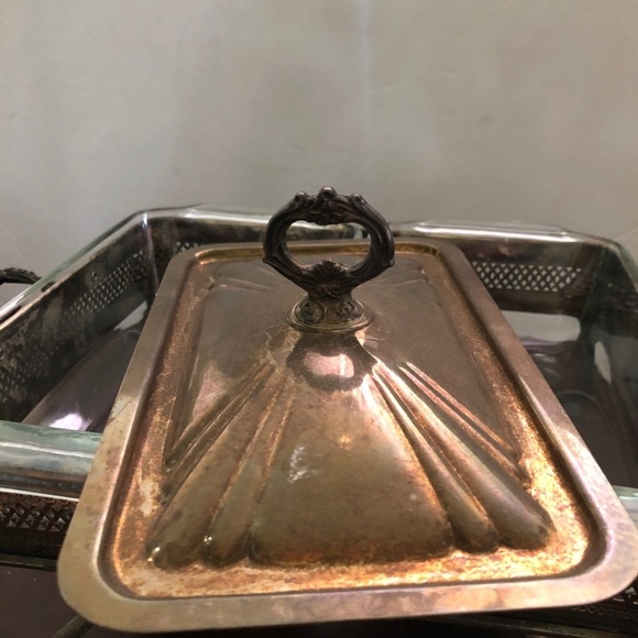 - Vintage Silver Double Serving Buffet. With FREE ITEMS. - Picture 6 of 10